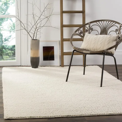 Vista 76 de SAFAVIEH Natura Collection - Alfombra decorativa, 2 x 3 pies, color beige, mezcla de lana hecha a mano, diseño texturizado, ideal para pasillo