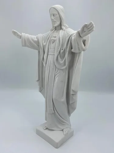 Vista 4 de THE FAITH GIFT SHOP Estatua Blanca del Sagrado Corazón de Jesús Montmatre Made in Italy/Estatua Blanca del Sagrado Corazon de Jesus Hecha en Italia