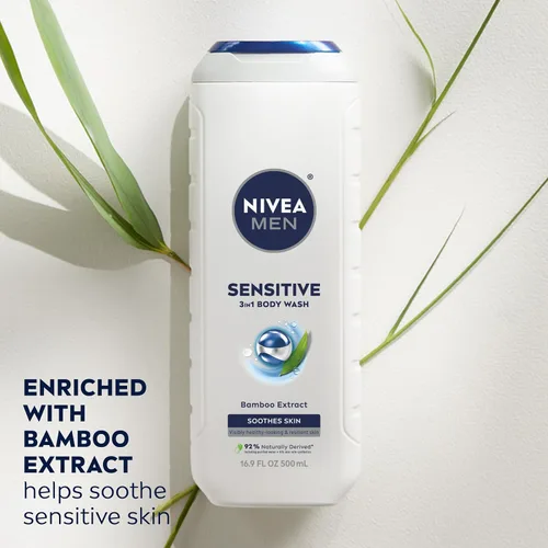Vista 3 de Jabón corporal Nivea para hombres, 16.9 onzas (paquete de 3)