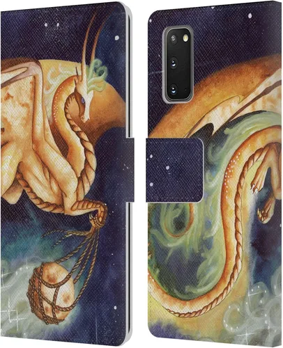 Vista 396 de Head Case Designs Officially Licensed Carla Morrow Galactic Entrancement Dragons Leather Wallet Case Compatible with Samsung Galaxy A07 4G