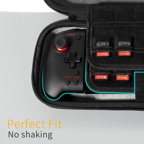 Vista 4 de Hori Split Pad Pro - ZBRO - Funda rígida para Nintendo Switch Split Pad Pro Controller - Compatible con 20 ranuras de juego, protección de botón