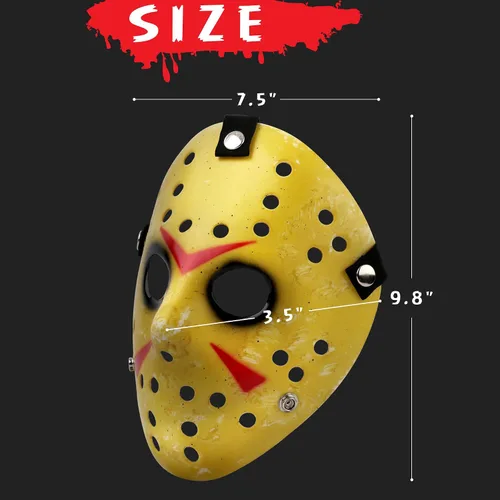 Vista 6 de Mosqueda Máscara de disfraz de Halloween con ojos negros