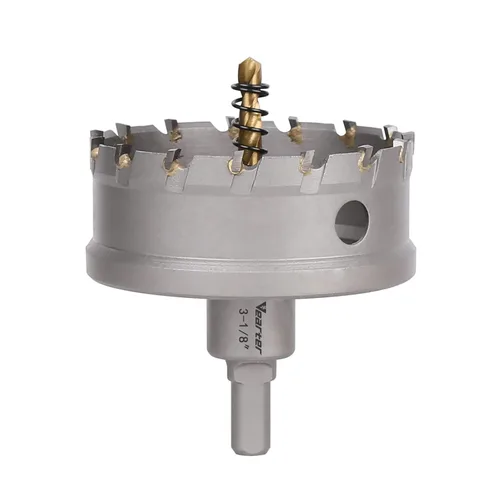 Vista 11 de Sierra perforadora de carburo de 1-1/2 pulgadas (1.496 in) para metal duro, cortador de agujeros con punta de carburo de tungsteno con broca piloto
