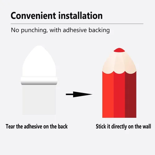 Vista 6 de Pegatinas de pared anticolisión para niños, con forma de lápiz PU autoadhesivo, dormitorio Tatami 3D Soft Bag paneles de pared