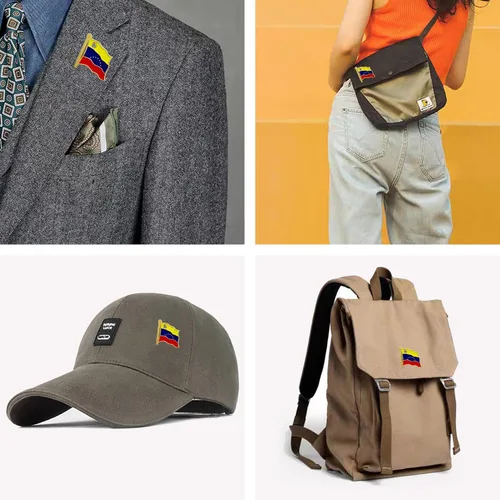 Vista 7 de stidsds Pin de bandera de Venezuela Alfileres de bandera venezolana con solapa esmaltada para hombres y mujeres, traje y ondeo patriótico de metal