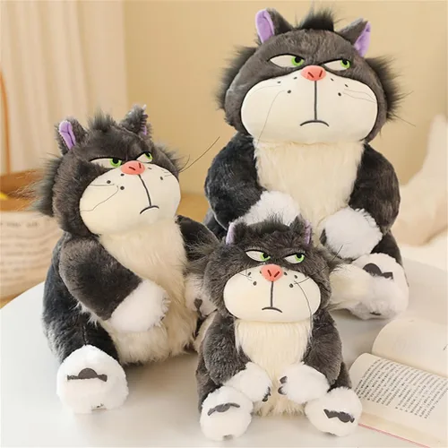 Vista 7 de EASELR Juguetes de Peluche de Gato Enojado de 12 Pulgadas, Lindo Gatito de Peluche Suave Kawaii Anime Gato Negro Malvado de Peluche para Cumpleaños