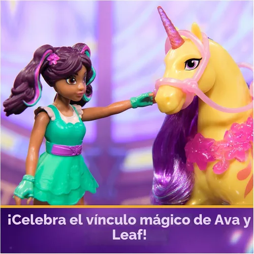 Vista 5 de Unicorn Academy, Set de Poder de Amistad de Ava y Leaf con Silla de Montar y Accesorios, Muñecas y Juguetes de Unicornio, Regalos y Pequeños