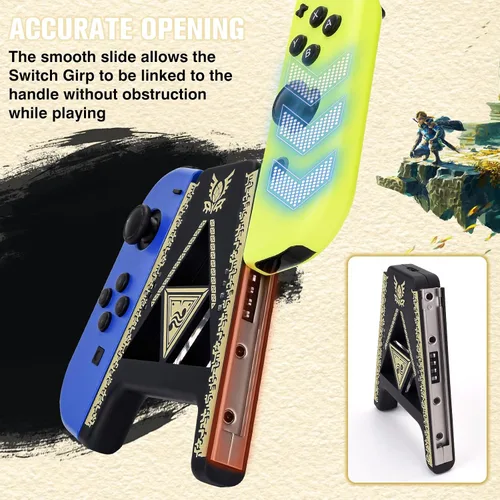 Vista 3 de DLseego Joycon Speed Charging Grip for SwitchSwitch OLED, Portable Gaming Comfort Grip Handle Joystick Remote Controllers V-Shaped Anti-Slip Handle
