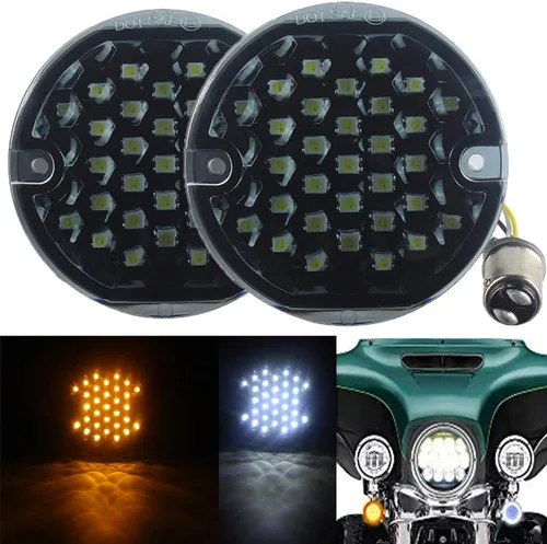 Vista 11 de ZYTC - Juego de 2 micas Touring OEM ahumadas de 3.25 pulgadas para motocicleta Harley Davidson, Electra Glides