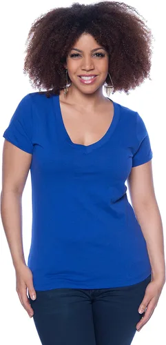 Vista 6 de Zenana remera básica, cuello en V, paquete de 4 prendas para mujer, L