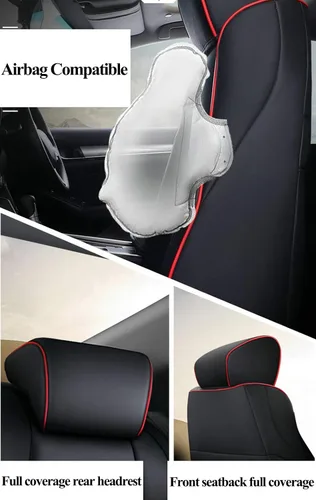 Vista 2 de Rogue x-trail - Fundas de asiento de coche compatibles con Nissan Rouge Regular 5 plazas 2014-2022 (negro)