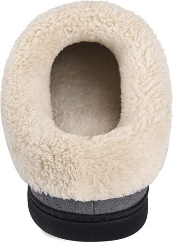 Vista 5 de Vonmay - Pantuflas de lana suave con plantilla de memory foam acolchada para usar dentro o fuera de casa