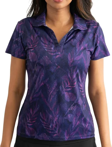 Vista 17 de YATTA GOLF Polo de golf prémium para mujer, ligero, de secado rápido, resistente a las arrugas y absorbe la humedad Aloha Sunrise