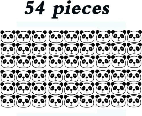 Vista 2 de 54 calcomanías de pared con diseño de panda, removibles, de vinilo, para cuarto de bebé, niños, niñas, decoración de pared