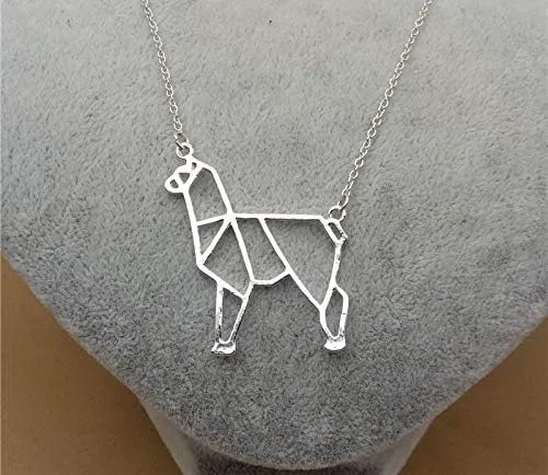 Vista 2 de MANZHEN - Collar con colgante de alpaca y animal de origen geométrico