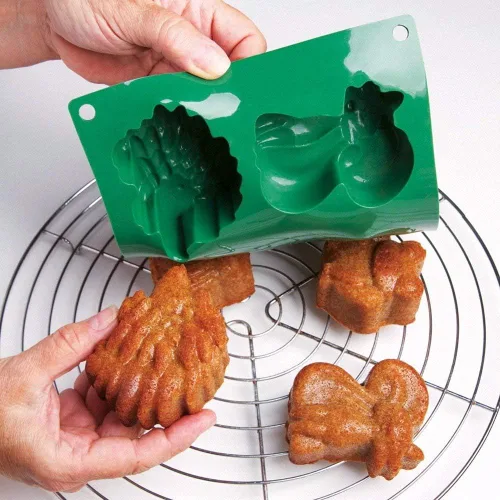 Vista 5 de MoldFun Molde de silicona para hornear de animales de safari, bosque y bosque, para hornear, rana, zoológico, zorro, tortuga, erizo, búho, ardilla