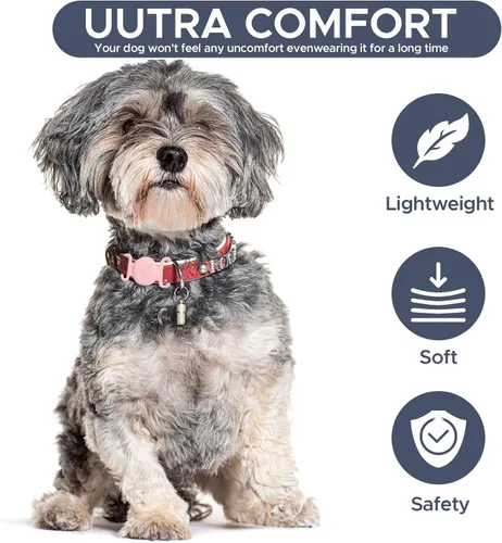 Vista 6 de Rastreador GPS para perros, mini rastreador GPS para mascotas con cubierta de silicona, IPX8 impermeable para niños, sin tarifa mensual, funciona