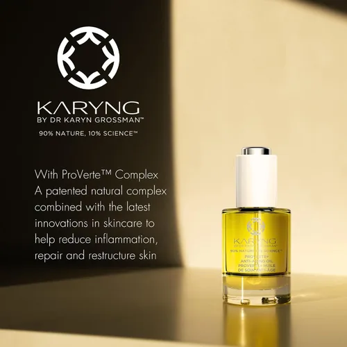 Vista 2 de Karyng ProVerte - Suero antienvejecimiento, hidratante facial reafirmante y suavizante con aceite de jojoba, tratamiento facial ligero para líneas