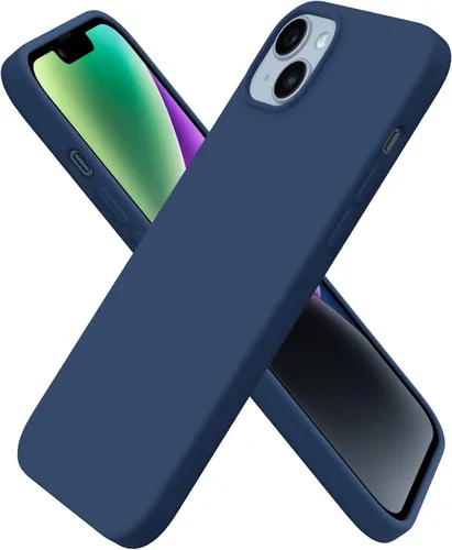 Vista 16 de ORNARTO Compatible con iPhone 14 Plus Funda 6.7, Silicona Líquida Delgada de 3 Capas Completamente Cubierta Funda de Teléfono de Goma de Gel Suave