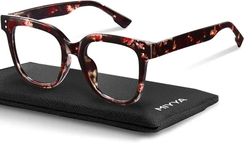 Vista 21 de miyya Gafas de luz azul para mujeres y hombres – Monturas gruesas de gran tamaño bloqueador de luz UV y azul, accesorios elegantes para gafas