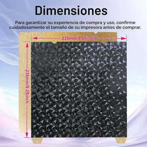 Vista 6 de IdeaFormer-3D Ender 3 PEO PEI Placa de construcción para Creality K1C/K1/K1 SE/Ender 3 V3 SE/Ender 3 V3 KE/Ender 3 S1/Pro/Ender 5 S1, Hoja de acero