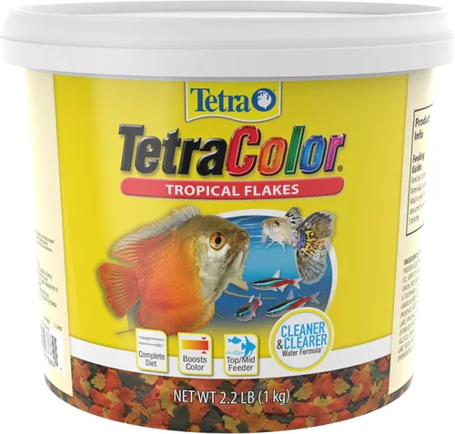 Vista 10 de TetraColor Tropical Flakes, Alimento para Peces que Realza el Color, Dieta Nutricionalmente Equilibrada para Peces Tropicales, 2.2 oz