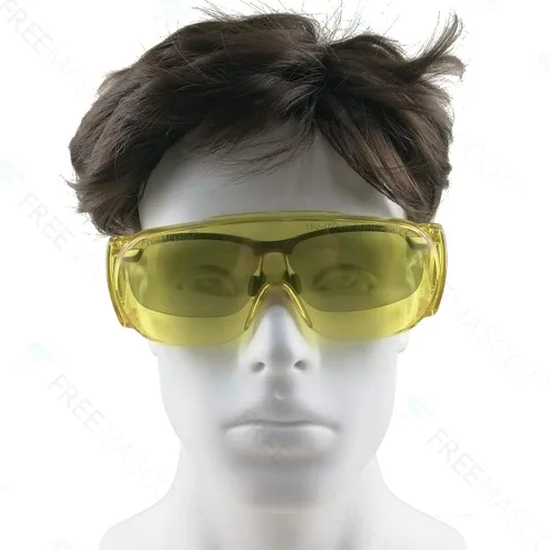 Vista 5 de FreeMascot OD 6+ 190nm-450nm/10600nm longitud de onda UV/azul/CO2 gafas de seguridad láser para 275nm, 380nm, 405nm, 445nm, 10.6um CO2, 10600nm