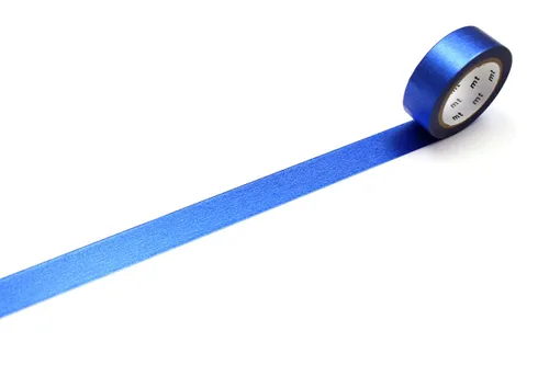 Vista 2 de MT 2022 Verano Nuevos Productos Sólidos Washi Papel Enmascarar Cinta 0.591 in x 23.0 ft Alto Brillo Azul MT01P539