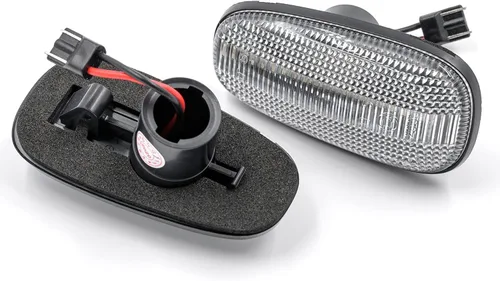 Vista 2 de Luces de marcador laterales LED ámbar secuenciales para Cadillac STS DTS Escalade 2005-2011 Lente transparente Led Guardabarros delantero repetidor