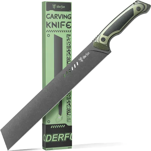 Vista 7 de Cuchillo de Utilidad de Cocina de 5.5 Pulgadas - Acero Alemán de Espiga Completa Resistente al Óxido, Mango G10 - Cuchillo de Chef Profesional