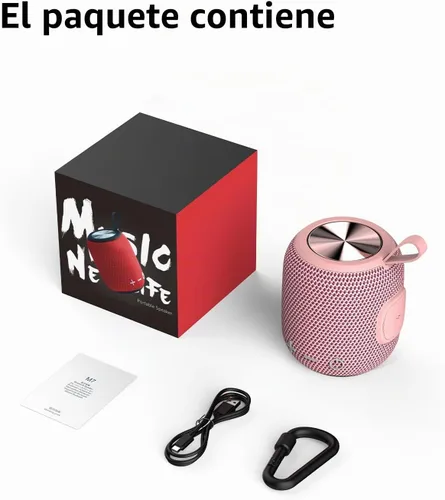 Vista 7 de Altavoces Bluetooth portátiles inalámbricos impermeables IPX7 Bluetooth 5.0 doble emparejamiento mini altavoz de ducha, sonido envolvente estéreo