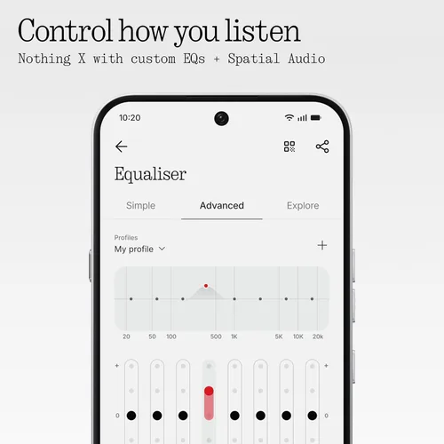 Vista 9 de Nothing Auriculares con cancelación de ruido Ear (3a), ANC híbrido de 45 dB, controlador de 0.472 in con audio de alta resolución y graves más Negro