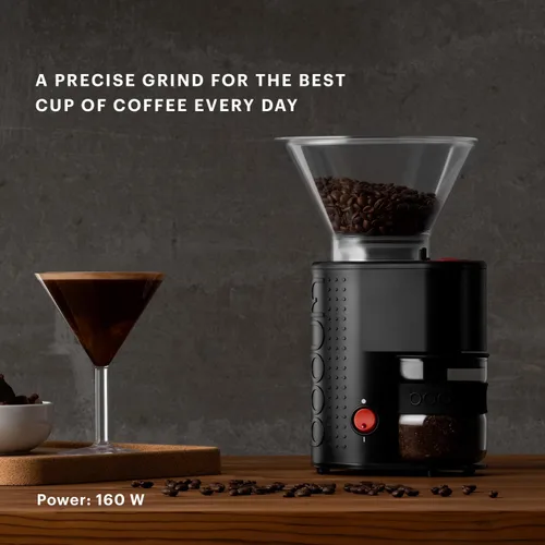 Vista 2 de Molino de café eléctrico con cuchillas Bodum Bistro, Negro