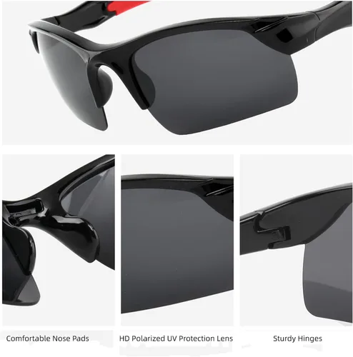 Vista 5 de KENBO Polarized Sports Sunglasses for Kids Wrap Around Sunglasses Baseball Cycling UV Protection for Boys Girls Age 3-10