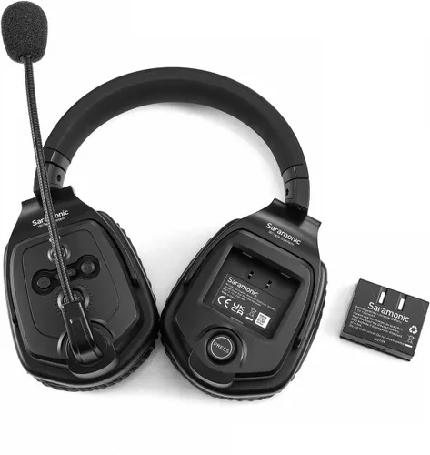 Vista 7 de Saramonic WiTalk-WT2D Full Duplex Wireless Intercom Headset System para 2 Personas 1.9GHz Comunicación Intercomunicador Auriculares con Estuche