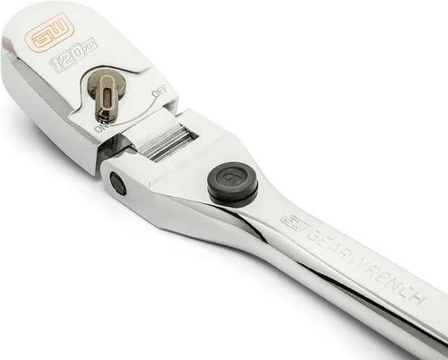 Vista 3 de GEARWRENCH - Llave de trinquete de 1/2 pulgadas Drive 120XP con cabezal flexible de bloqueo y empuñadura completamente pulida - 81374