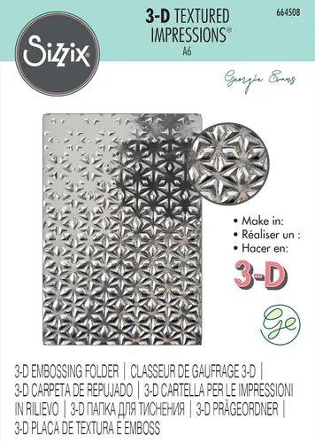 Vista 2 de Sizzix ELLISON 3D TEXTR IMPR STAR FALL
