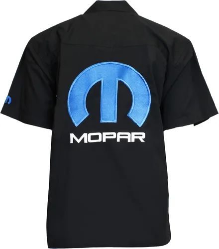 Vista 2 de David Carey Dodge Pit Crew Racing Car Camp Club Camisa (L), Negro.