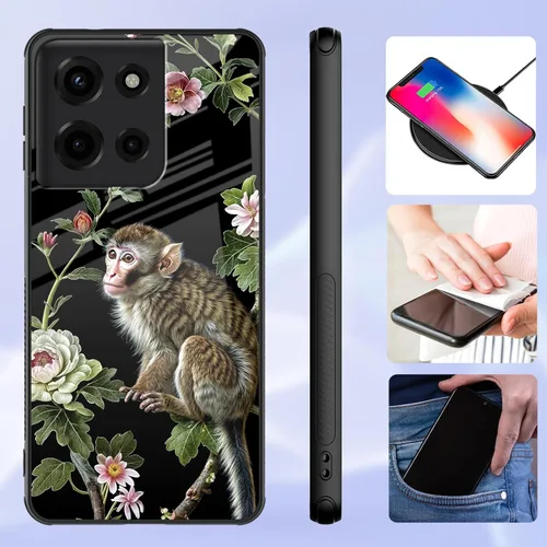 Vista 195 de Funda para Motorola Moto Edge 2022, cubierta trasera de vidrio templado con protector de pantalla, funda protectora a prueba de golpes para Motorola