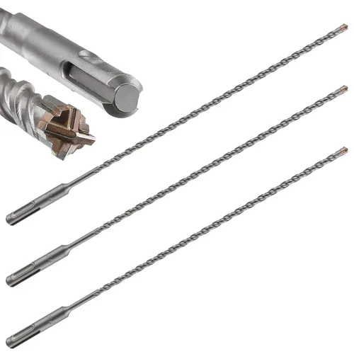 Vista 39 de Wensilon Broca para hormigón, 1 unidad, 1 pulgada x 10 "-8 pulgadas, material de carburo de doble rosca de tipo cruzado, adecuado para hormigón