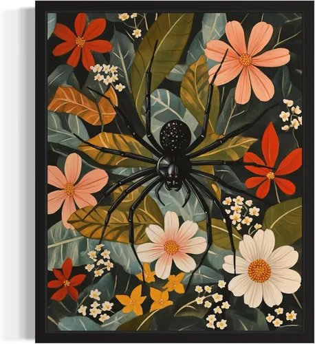Vista 24 de Póster de Arte de Murciélago, Estilo William Morris Retro de Mediados de Siglo Botánico Victoriano Academia Oscura Decoración Gótica Galería 10a