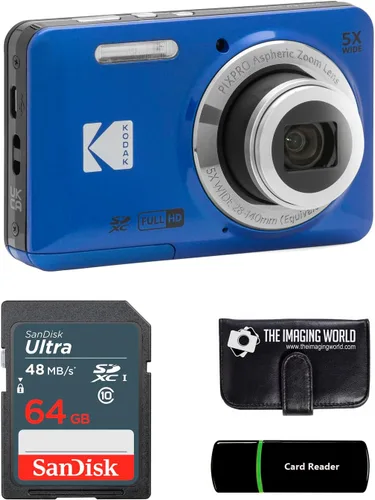 Vista 8 de Kodak PIXPRO FZ55 cámara digital negra de 16 MP con zoom óptico 5X, gran angular de 28 mm, video Full HD 1080P, pantalla LCD de 2.7 pulgadas + Negro