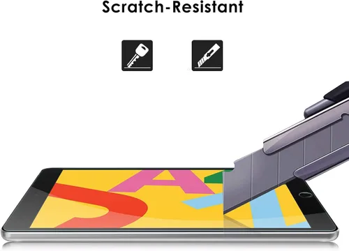 Vista 4 de Simpeak 2 protectores de pantalla compatibles con iPad 10.2 (modelo 2021/2020/2019, 9ª/8ª/7ª generación), vidrio templado HD premium completo