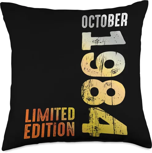 Vista 4 de Since October 1984 Retro 1984 Vintage 1984 October Throw Pillow