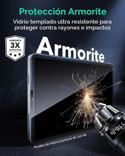 Vista 4 de ESR Protector de pantalla para iPad Pro de 11 pulgadas (2022/2021/2020/2018), protector de pantalla para iPad Air 5/4, película de vidrio templado