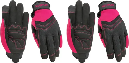 Vista 14 de Guantes de jardinería a prueba de espinas y resistentes a pinchazos con agarre, guante de jardín para mujer, regalos de cuero para trabajo