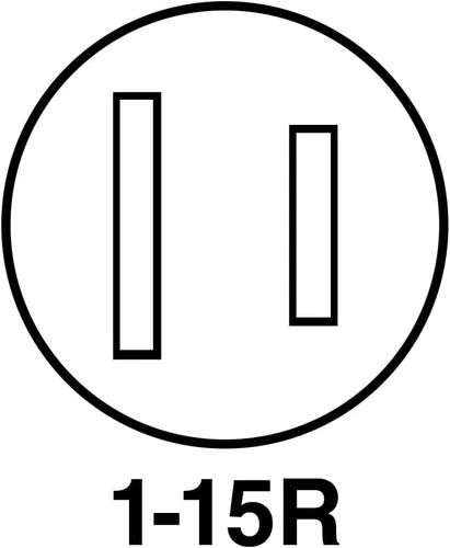 Vista 2 de Legrand Pass & Seymour SA155BKCC10 - Conector residencial de hoja recta, 15 amperios, 125 voltios, dos polos, dos cables, negro (1 unidad)