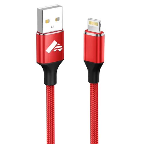 Vista 11 de Cargador de iPhone [certificado Apple MFi] Cable de carga rápida USB a Lightning de 6 pies, cable USB trenzado para teléfono compatible con iPhone