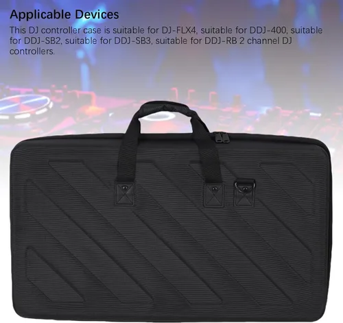 Vista 4 de 2 canales DJ controlador caso para DDJ FLX4 DDJ 400 DDJ SB2 DDJ SB3 DDJ RB con correa de hombro