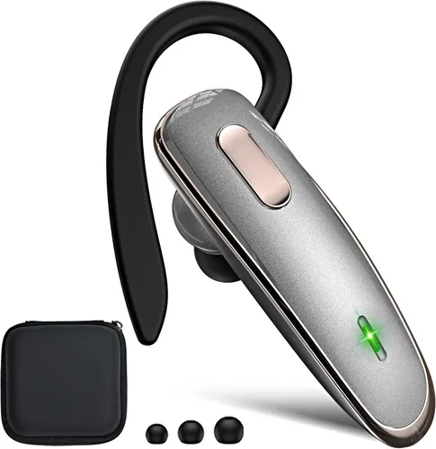 Vista 10 de Auricular Bluetooth para teléfonos móviles, V5.1 auriculares inalámbricos manos libres con estuche de carga de batería y micrófono incorporado